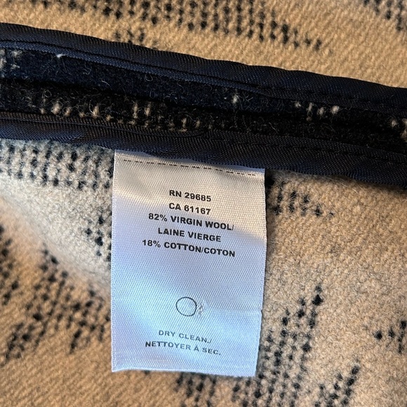 Pendleton Sonora Archive Blanket Long Coat Jacket Black Cream Large - Picture 8 of 10